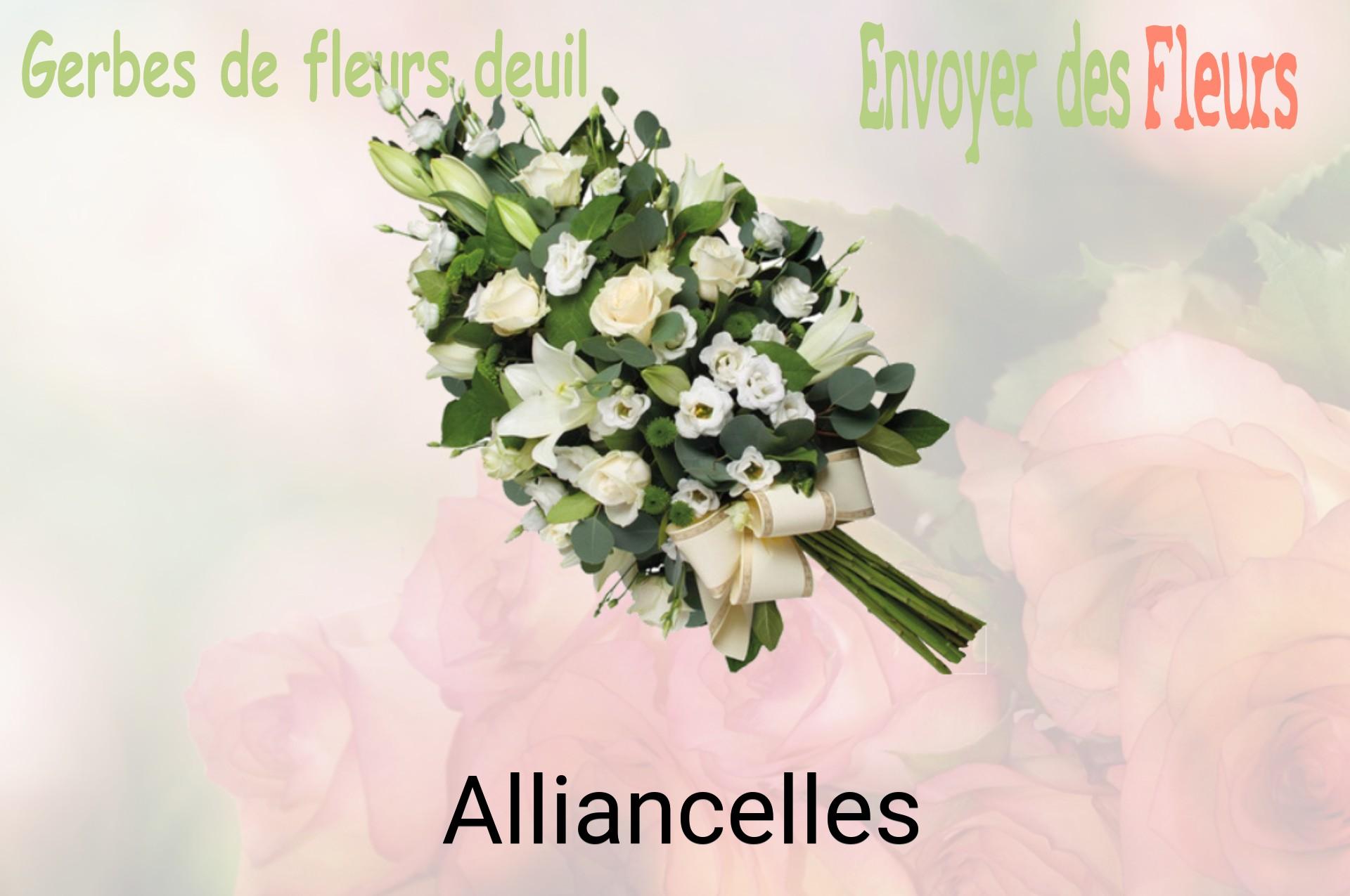 Gerbe de fleurs de deuil livrée à Alliancelles